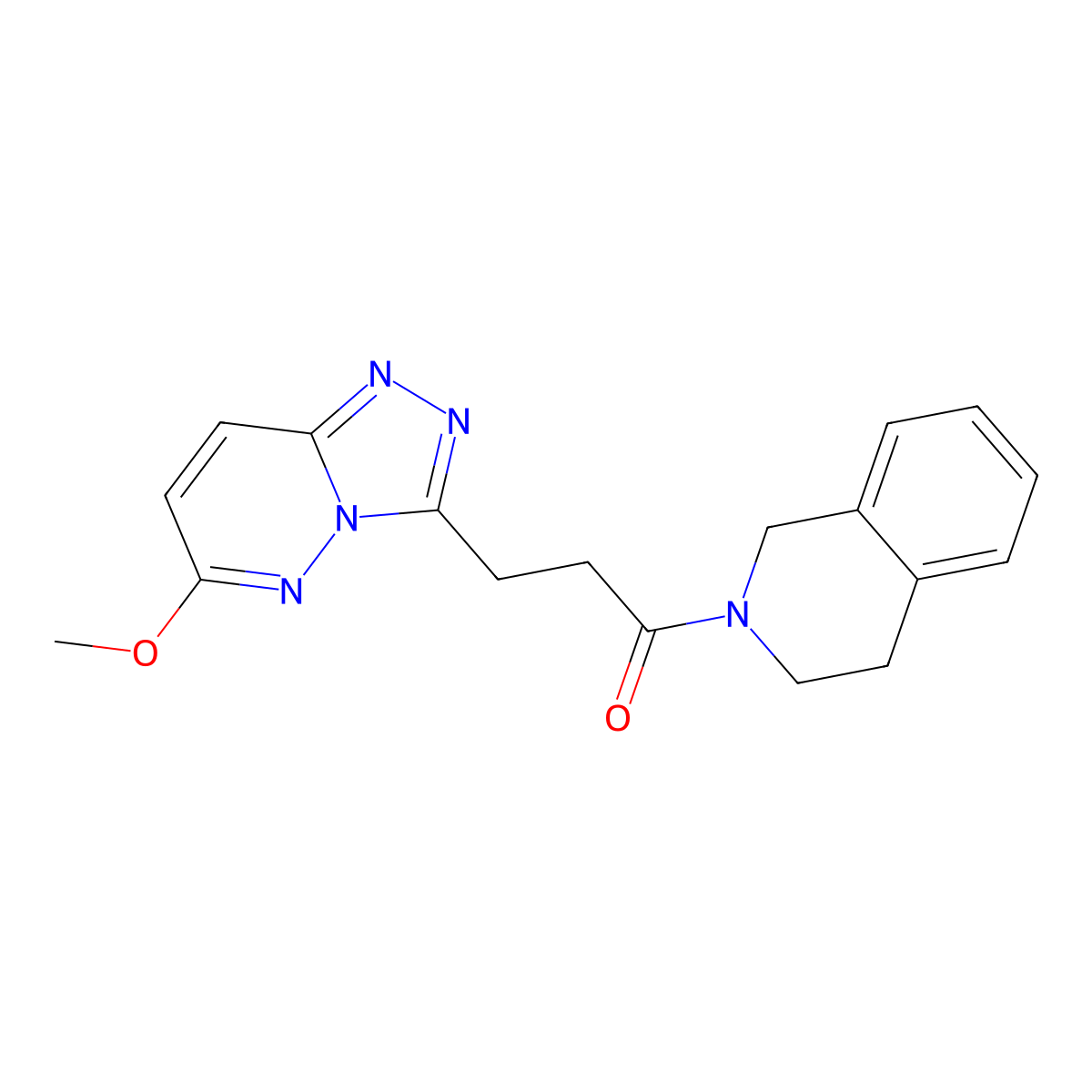 1-(3,4-dihydroisoquinolin-2(1H)-yl)-3-(6-methoxy[1,2,4]triazolo[4,3-b]pyridazin-3-yl)propan-1-one molecular structure, CAS 1324070-10-1