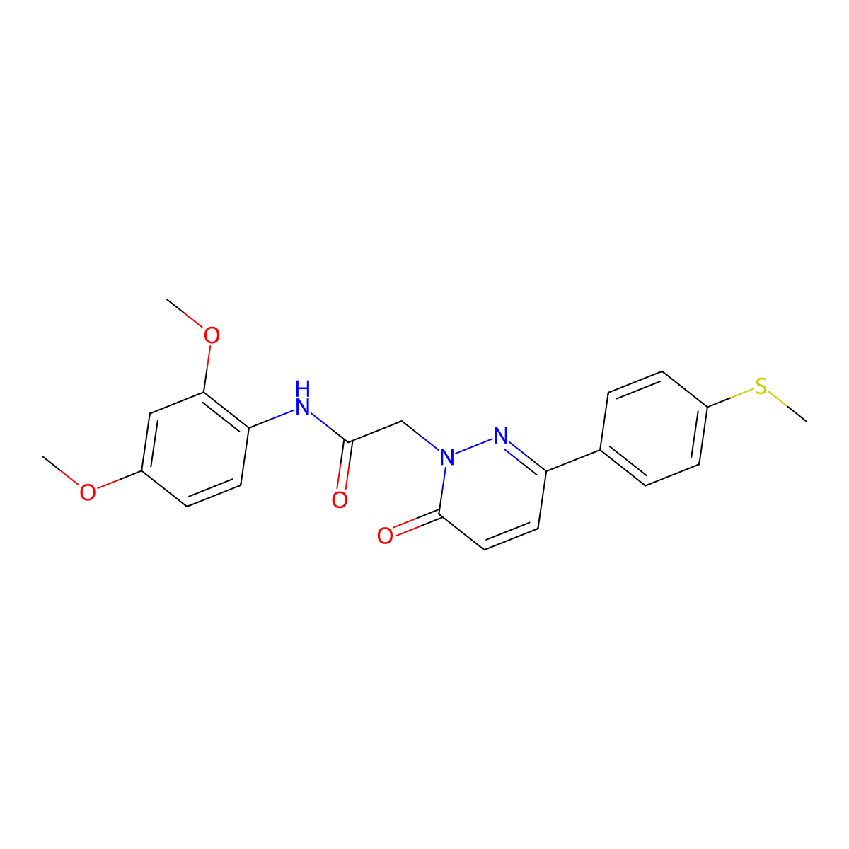 N-(2,4-dimethoxyphenyl)-2-{3-[4-(methylsulfanyl)phenyl]-6-oxopyridazin-1(6H)-yl}acetamide molecular structure, CAS 1324070-13-4