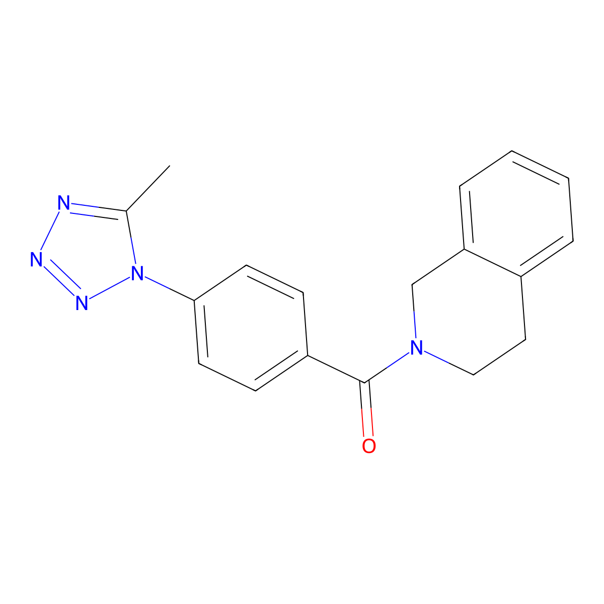 3,4-dihydroisoquinolin-2(1H)-yl[4-(5-methyl-1H-tetrazol-1-yl)phenyl]methanone molecular structure, CAS 1324070-40-7
