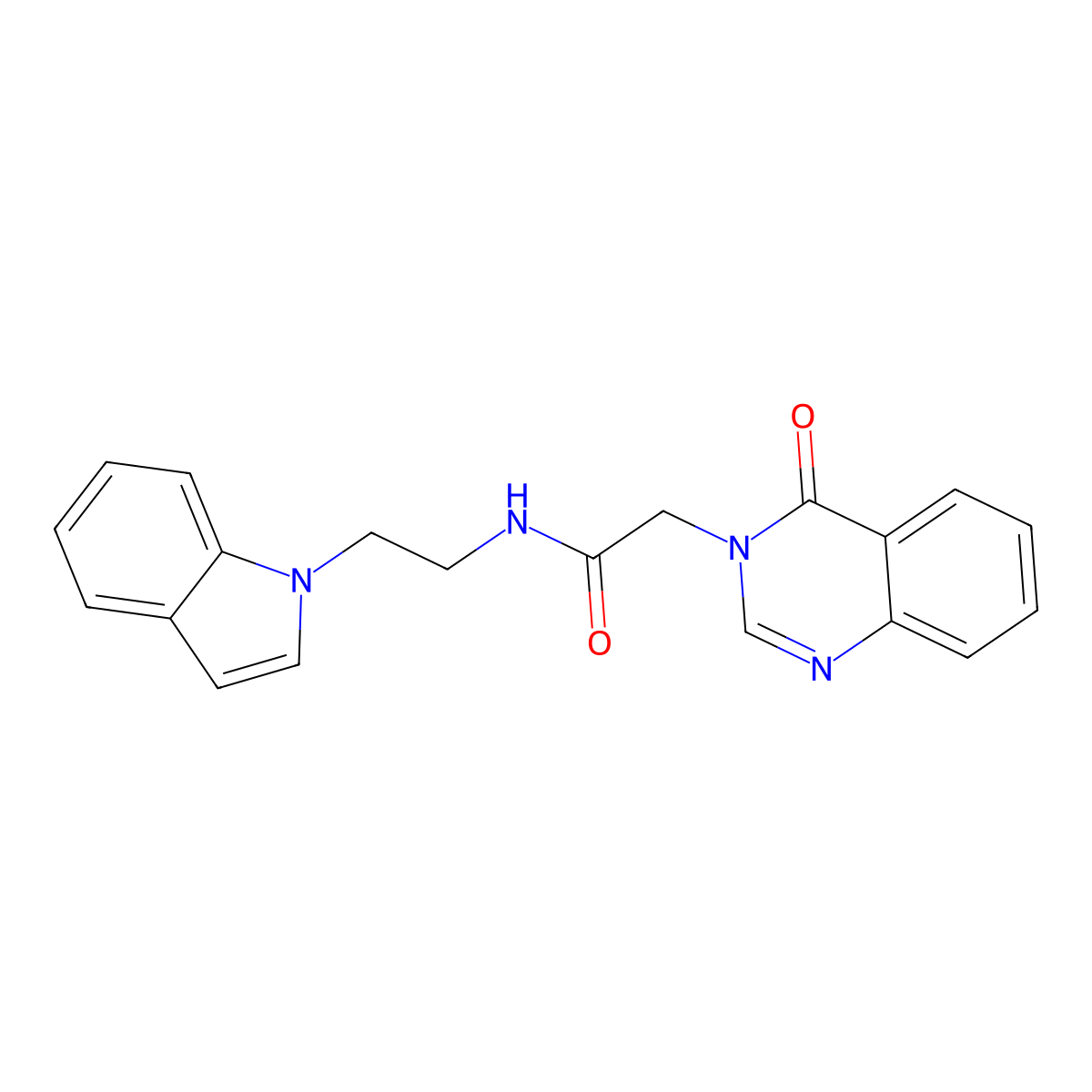 N-[2-(1H-indol-1-yl)ethyl]-2-(4-oxoquinazolin-3(4H)-yl)acetamide molecular structure, CAS 1324070-57-6