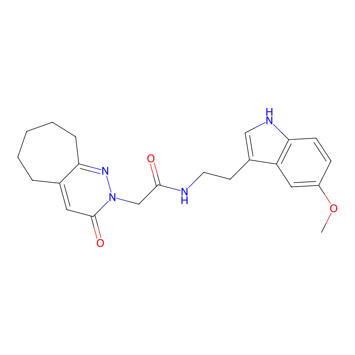 N-[2-(5-methoxy-1H-indol-3-yl)ethyl]-2-(3-oxo-3,5,6,7,8,9-hexahydro-2H-cyclohepta[c]pyridazin-2-yl)acetamide molecular structure, CAS 1324071-43-3