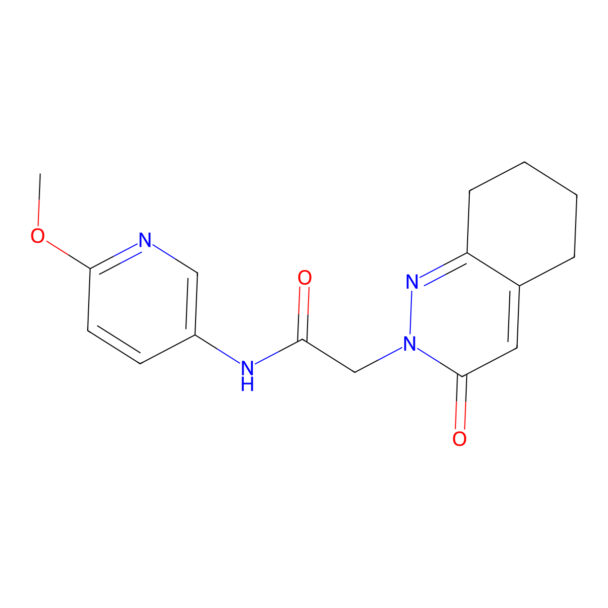 N-(6-methoxypyridin-3-yl)-2-(3-oxo-5,6,7,8-tetrahydrocinnolin-2(3H)-yl)acetamide molecular structure, CAS 1324071-56-8