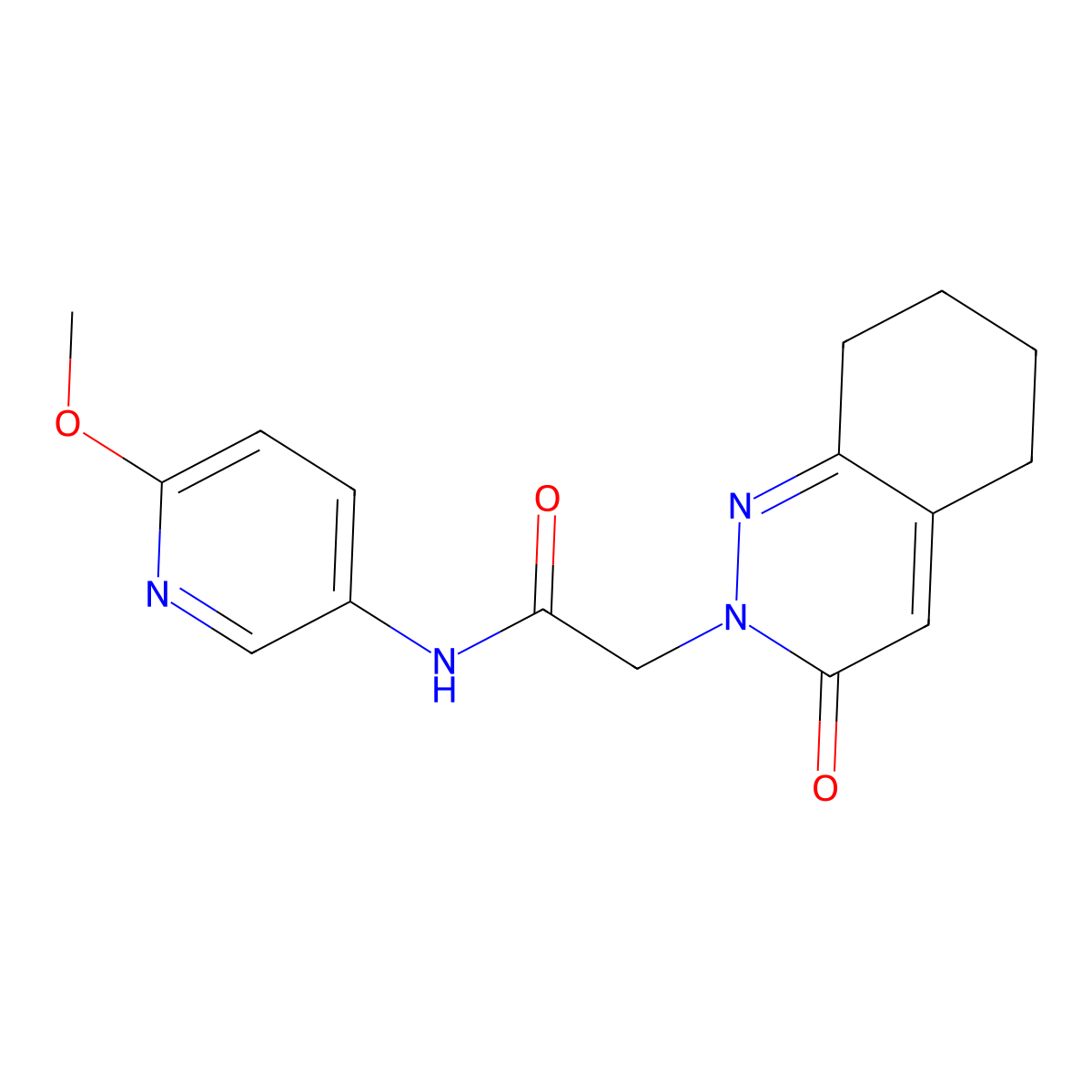 N-(6-methoxypyridin-3-yl)-2-(3-oxo-5,6,7,8-tetrahydrocinnolin-2(3H)-yl)acetamide molecular structure, CAS 1324071-56-8