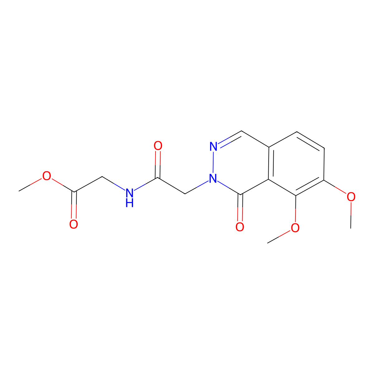 methyl N-[(7,8-dimethoxy-1-oxophthalazin-2(1H)-yl)acetyl]glycinate molecular structure, CAS 1324072-18-5