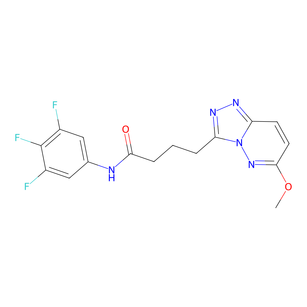 4-(6-methoxy[1,2,4]triazolo[4,3-b]pyridazin-3-yl)-N-(3,4,5-trifluorophenyl)butanamide molecular structure, CAS 1324072-21-0