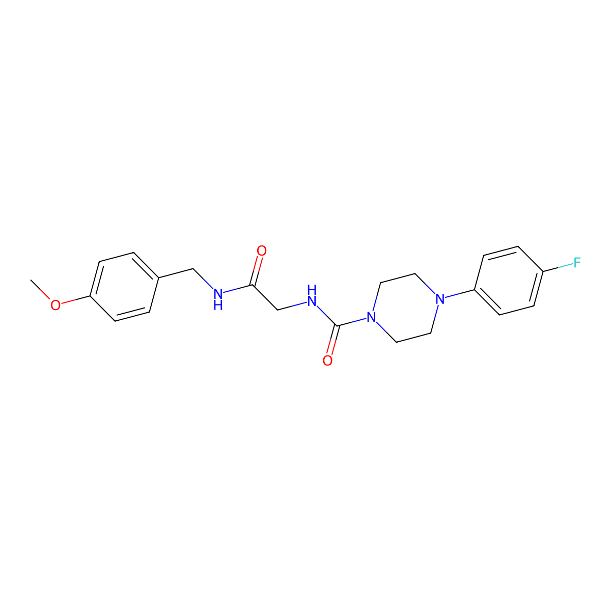 4-(4-fluorophenyl)-N-{2-[(4-methoxybenzyl)amino]-2-oxoethyl}piperazine-1-carboxamide molecular structure, CAS 1324072-24-3