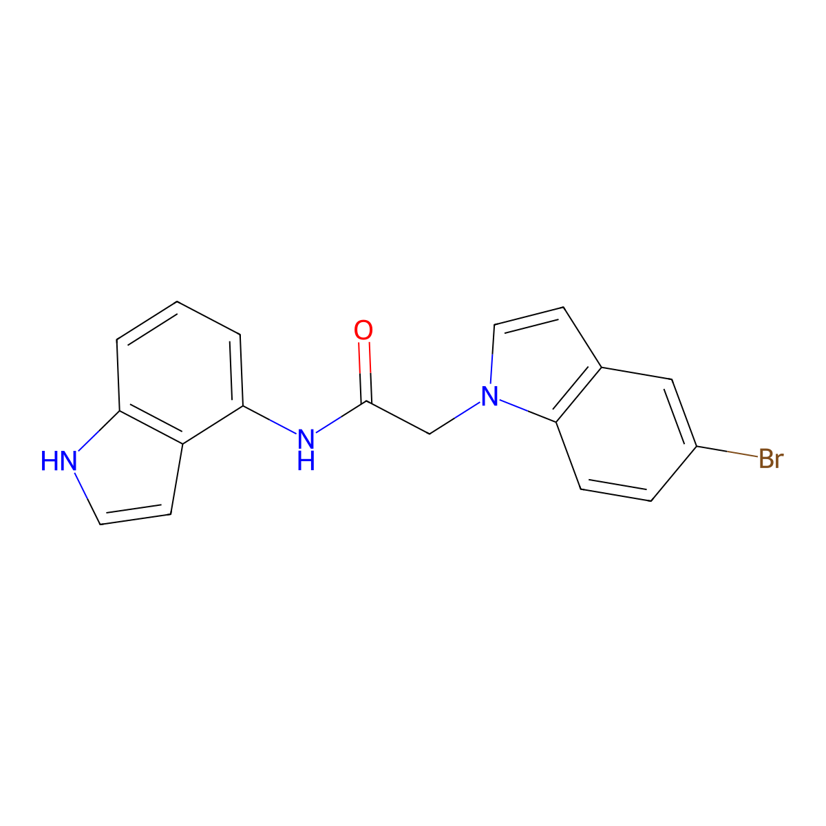 2-(5-bromo-1H-indol-1-yl)-N-(1H-indol-4-yl)acetamide molecular structure, CAS 1324072-52-7