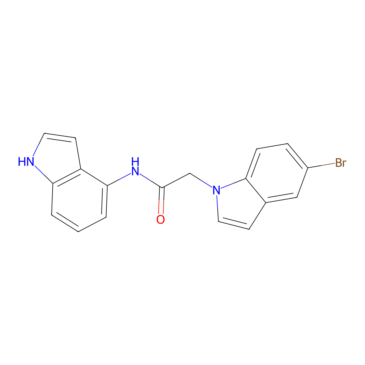 2-(5-bromo-1H-indol-1-yl)-N-(1H-indol-4-yl)acetamide molecular structure, CAS 1324072-52-7