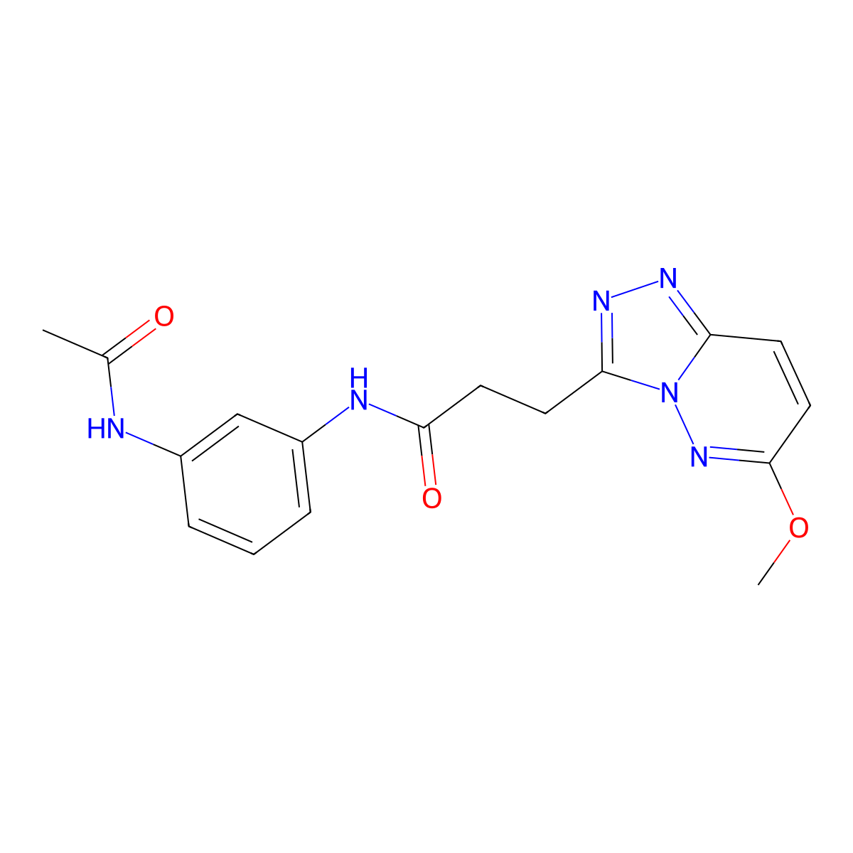 N-(3-acetamidophenyl)-3-(6-methoxy-[1,2,4]triazolo[4,3-b]pyridazin-3-yl)propanamide molecular structure, CAS 1324072-81-2