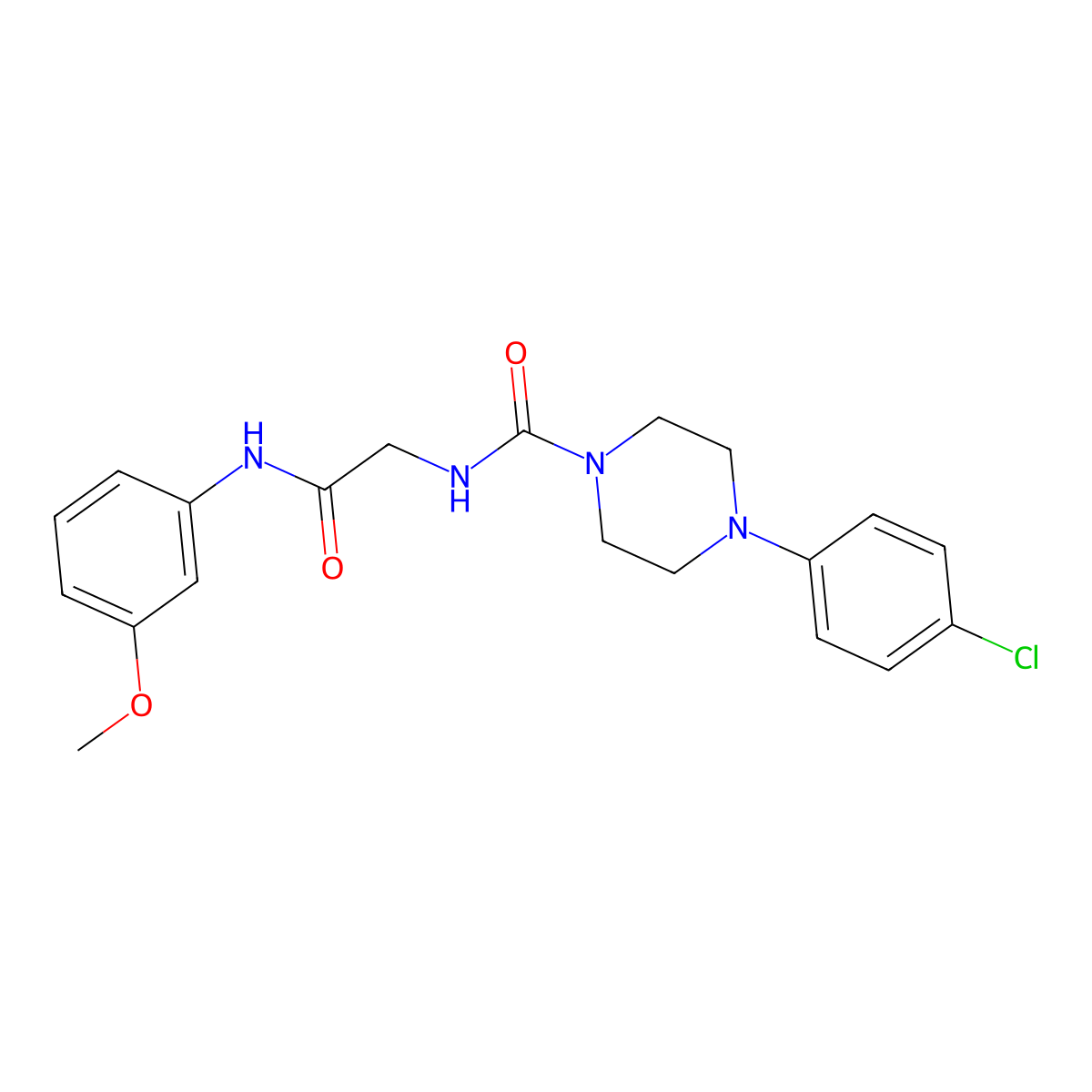 4-(4-chlorophenyl)-N-{2-[(3-methoxyphenyl)amino]-2-oxoethyl}piperazine-1-carboxamide molecular structure, CAS 1324072-82-3