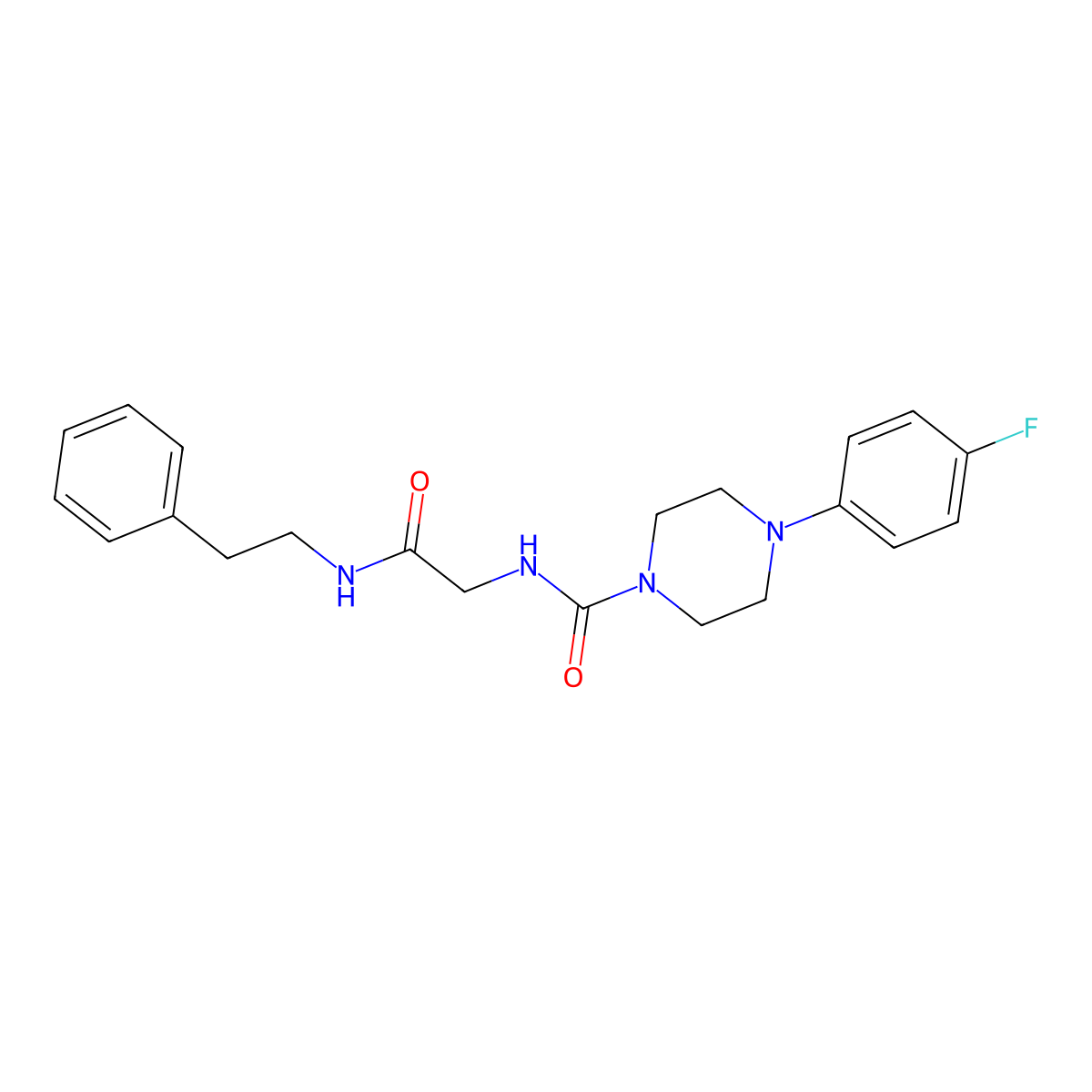 4-(4-fluorophenyl)-N-{2-oxo-2-[(2-phenylethyl)amino]ethyl}piperazine-1-carboxamide molecular structure, CAS 1324073-26-8