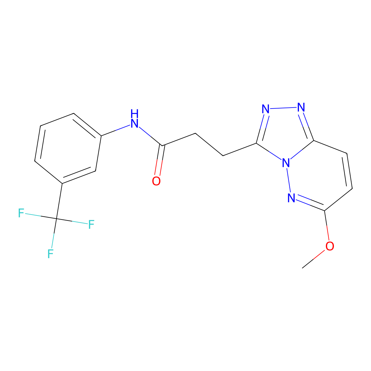 3-(6-methoxy[1,2,4]triazolo[4,3-b]pyridazin-3-yl)-N-[3-(trifluoromethyl)phenyl]propanamide molecular structure, CAS 1324073-47-3