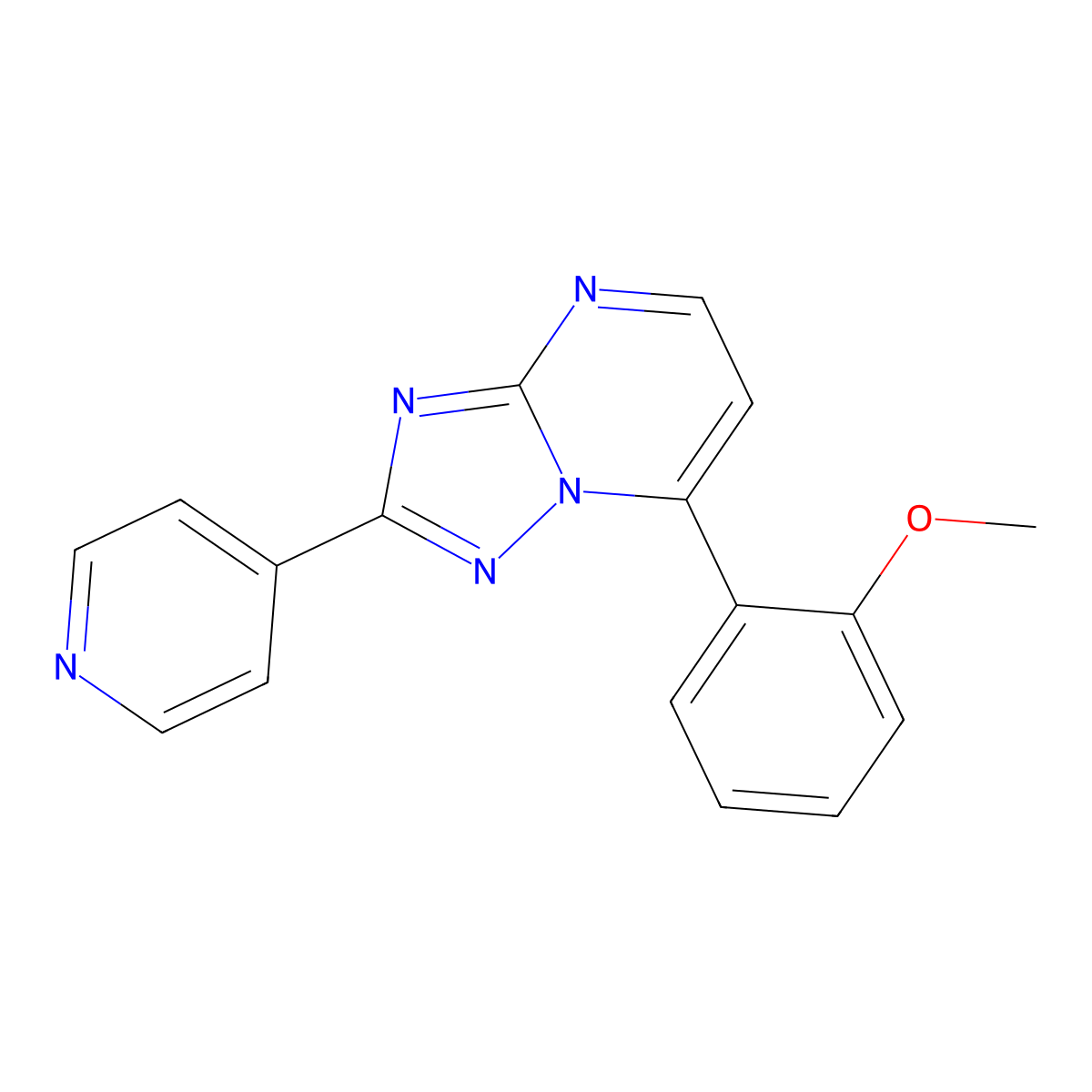 7-(2-Methoxyphenyl)-2-(pyridin-4-yl)[1,2,4]triazolo[1,5-a]pyrimidine molecular structure, CAS 1324073-56-4