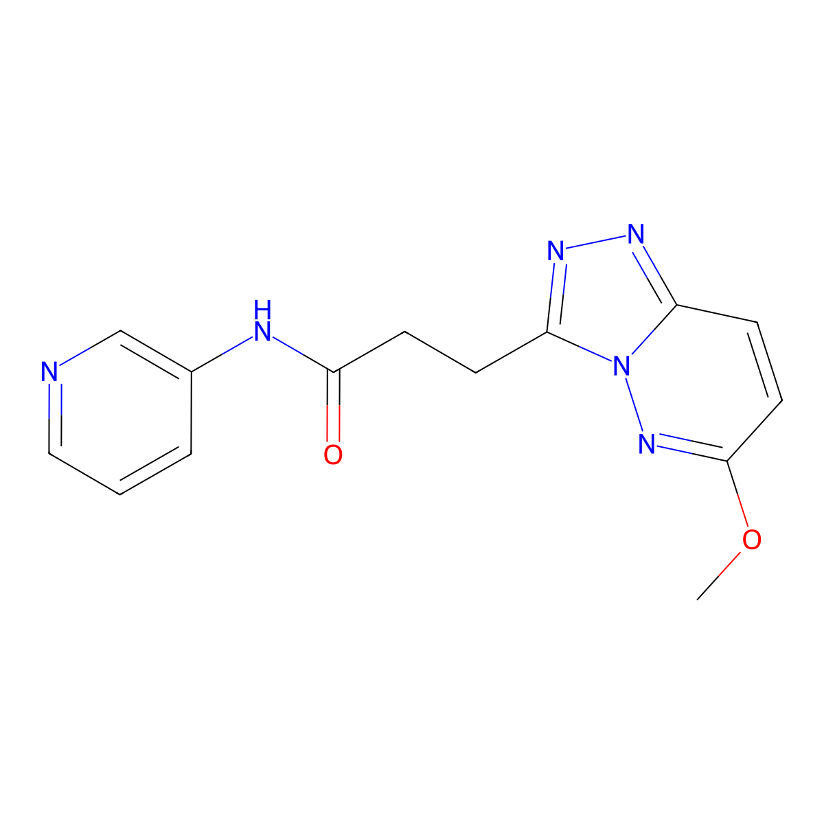 3-(6-methoxy[1,2,4]triazolo[4,3-b]pyridazin-3-yl)-N-(pyridin-3-yl)propanamide molecular structure, CAS 1324073-94-0