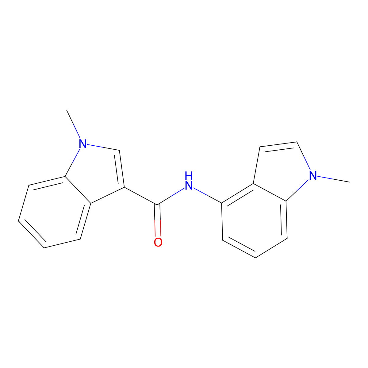 1-methyl-N-(1-methyl-1H-indol-4-yl)-1H-indole-3-carboxamide molecular structure, CAS 1324074-28-3