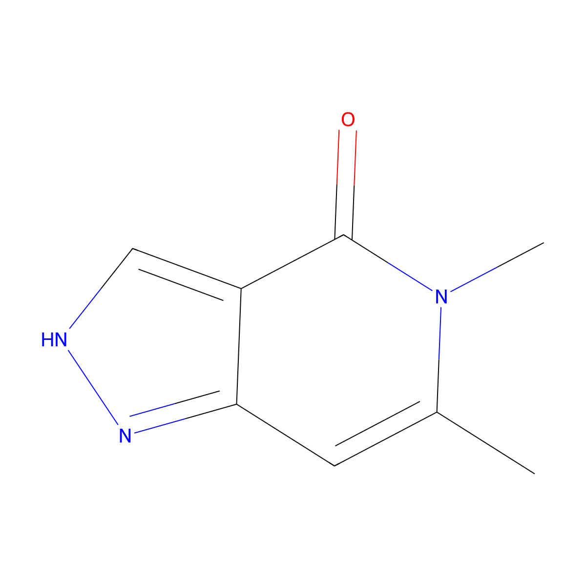 5,6-dimethyl-2,5-dihydro-4H-pyrazolo[4,3-c]pyridin-4-one molecular structure, CAS 1324074-52-3