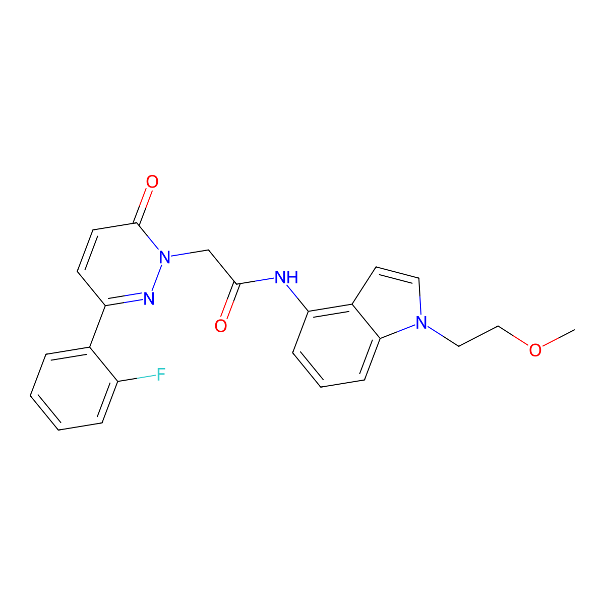 2-[3-(2-fluorophenyl)-6-oxopyridazin-1(6H)-yl]-N-[1-(2-methoxyethyl)-1H-indol-4-yl]acetamide molecular structure, CAS 1324074-55-6