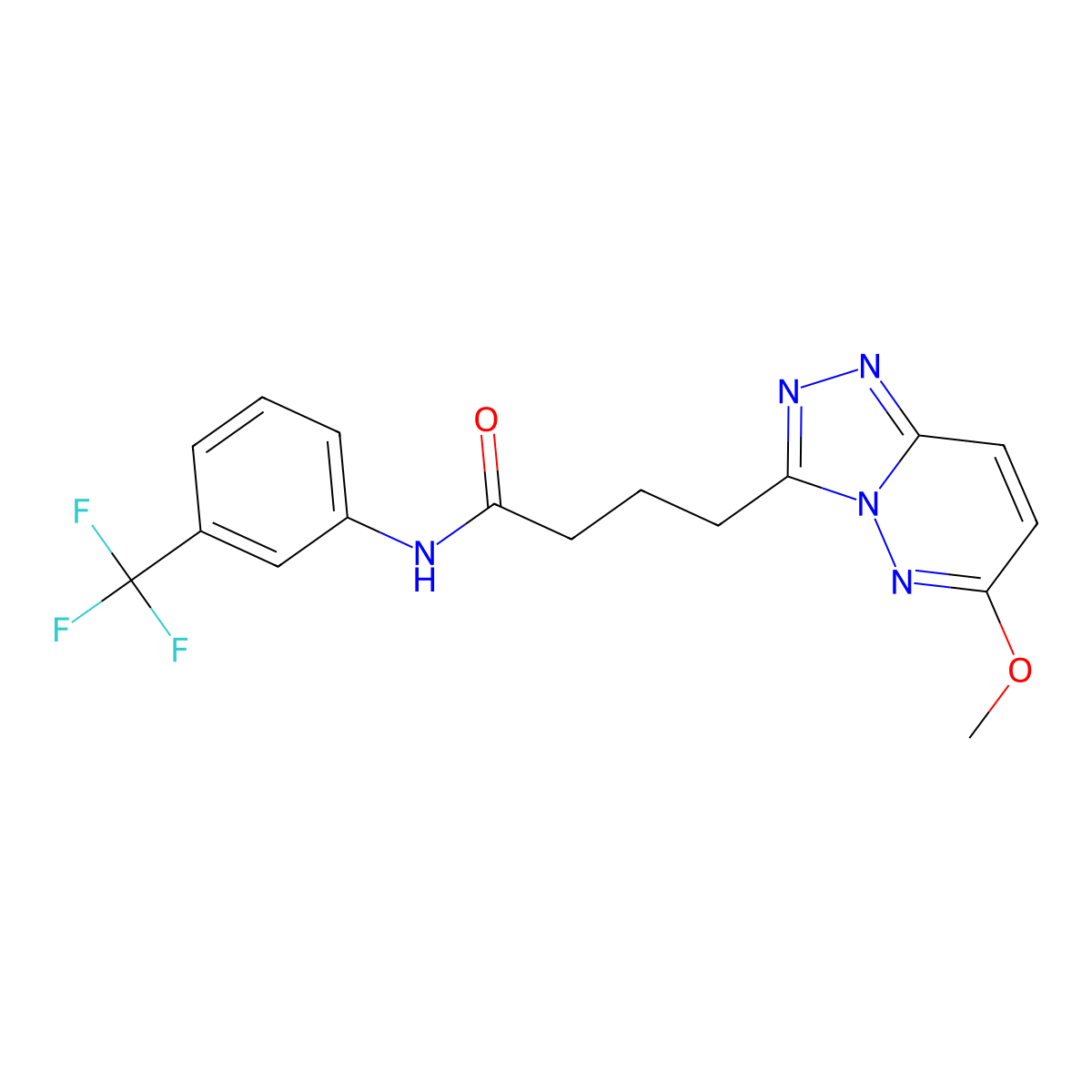 4-(6-methoxy-[1,2,4]triazolo[4,3-b]pyridazin-3-yl)-N-(3-(trifluoromethyl)phenyl)butanamide molecular structure, CAS 1324075-62-8