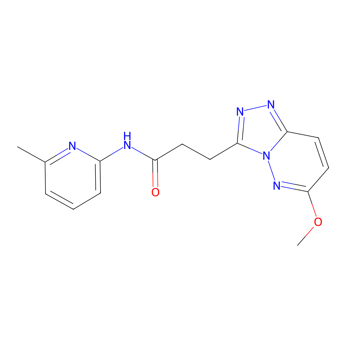 3-(6-methoxy-[1,2,4]triazolo[4,3-b]pyridazin-3-yl)-N-(6-methylpyridin-2-yl)propanamide molecular structure, CAS 1324075-66-2