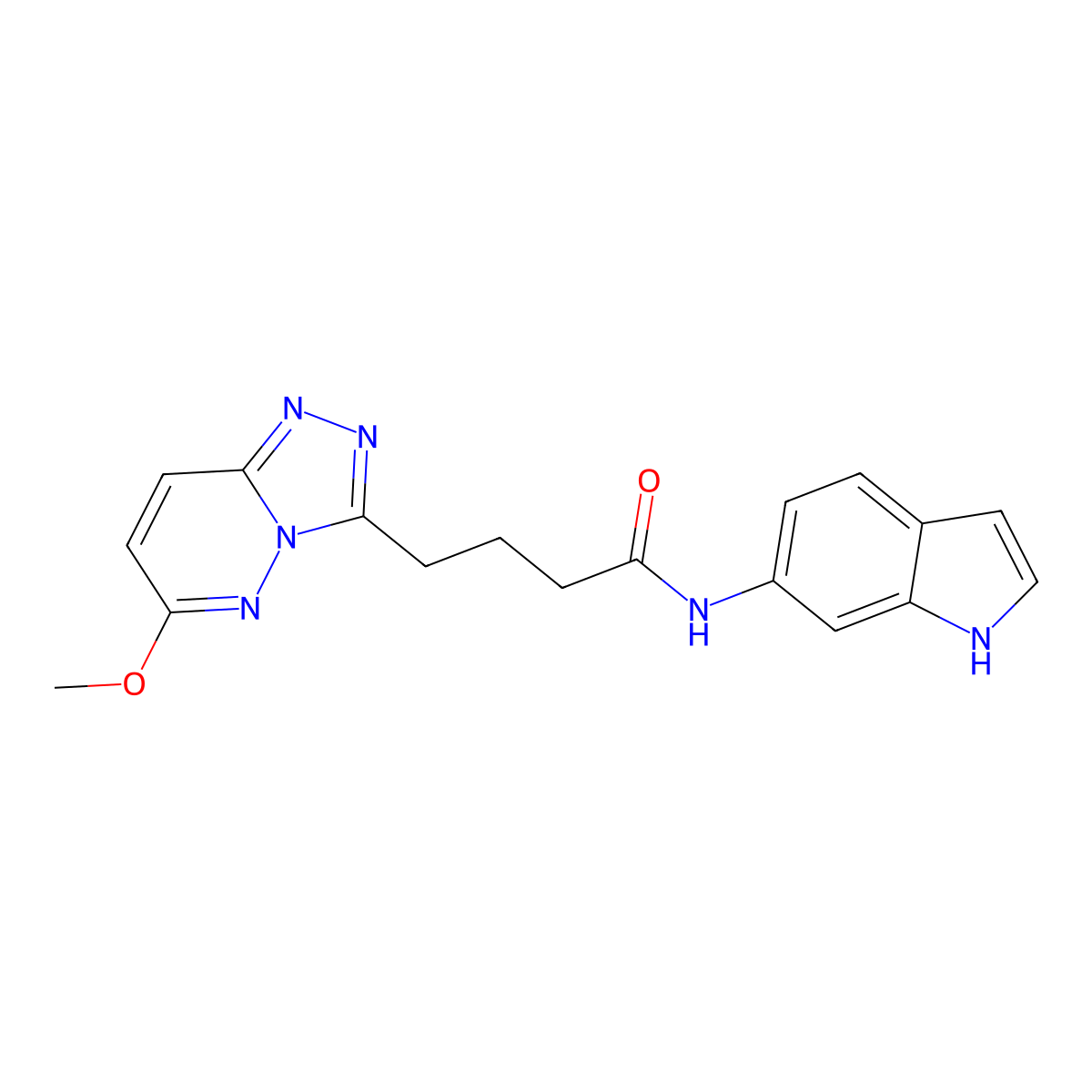 N-(1H-indol-6-yl)-4-(6-methoxy[1,2,4]triazolo[4,3-b]pyridazin-3-yl)butanamide molecular structure, CAS 1324075-71-9