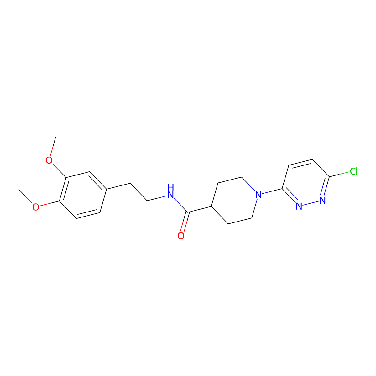 1-(6-chloropyridazin-3-yl)-N-(3,4-dimethoxyphenethyl)piperidine-4-carboxamide molecular structure, CAS 1324075-77-5