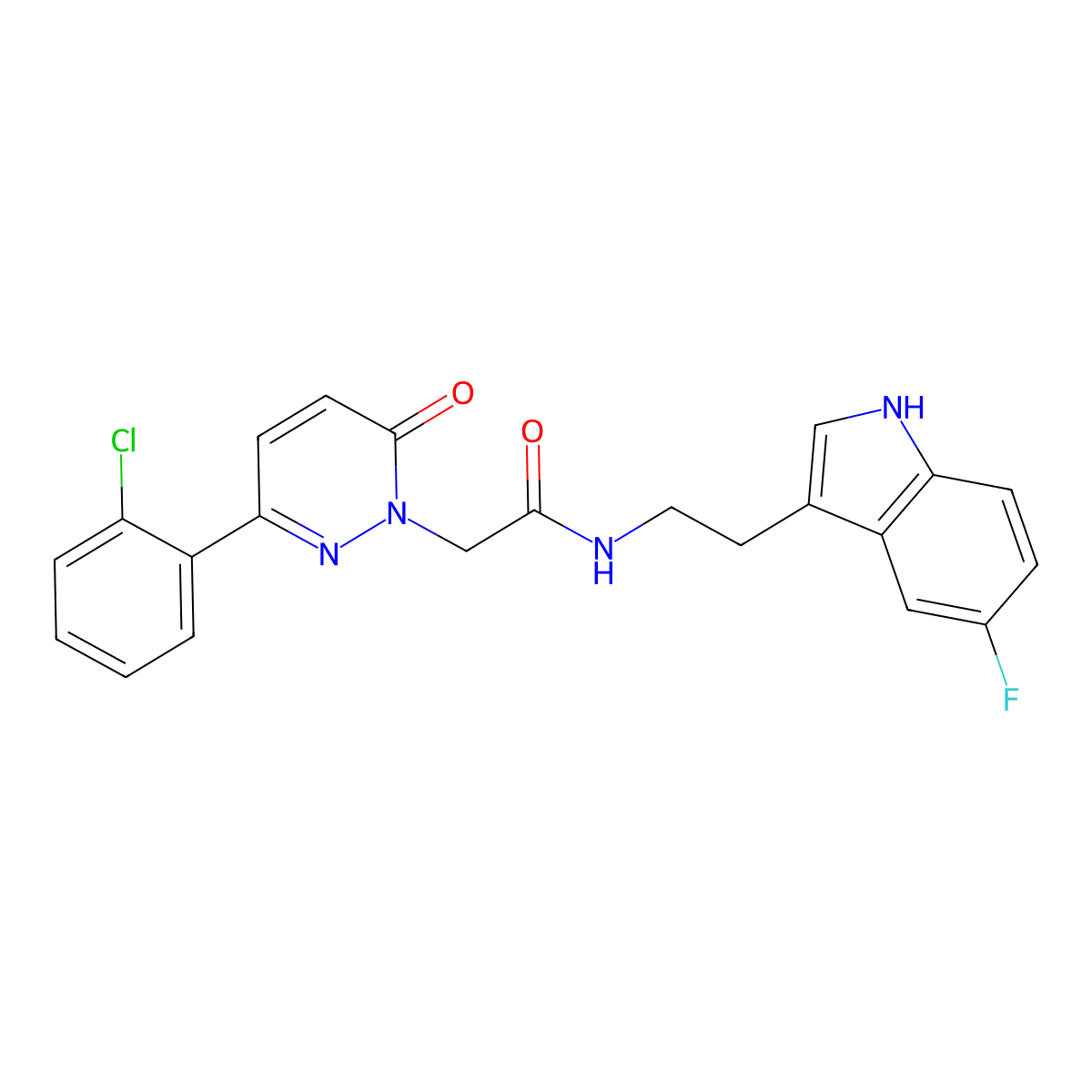 2-[3-(2-chlorophenyl)-6-oxopyridazin-1(6H)-yl]-N-[2-(5-fluoro-1H-indol-3-yl)ethyl]acetamide molecular structure, CAS 1324075-82-2