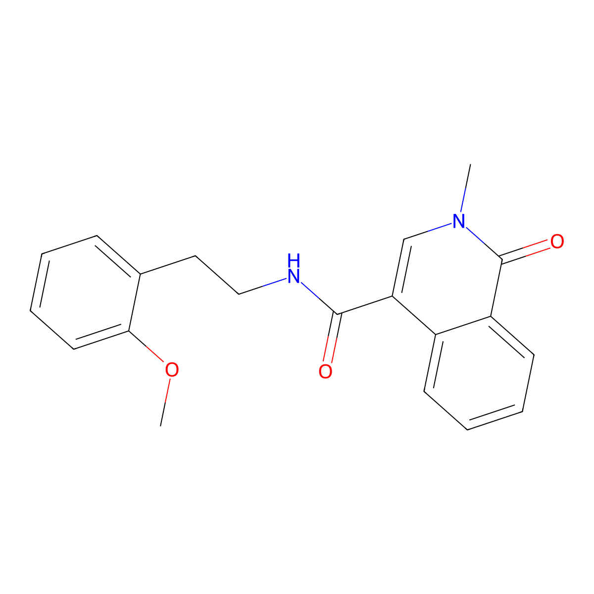 N-[2-(2-methoxyphenyl)ethyl]-2-methyl-1-oxo-1,2-dihydroisoquinoline-4-carboxamide molecular structure, CAS 1324076-76-7