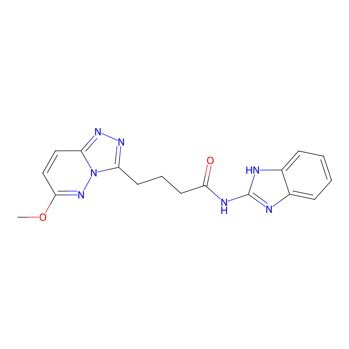 N-(1H-benzimidazol-2-yl)-4-(6-methoxy[1,2,4]triazolo[4,3-b]pyridazin-3-yl)butanamide molecular structure, CAS 1324076-98-3
