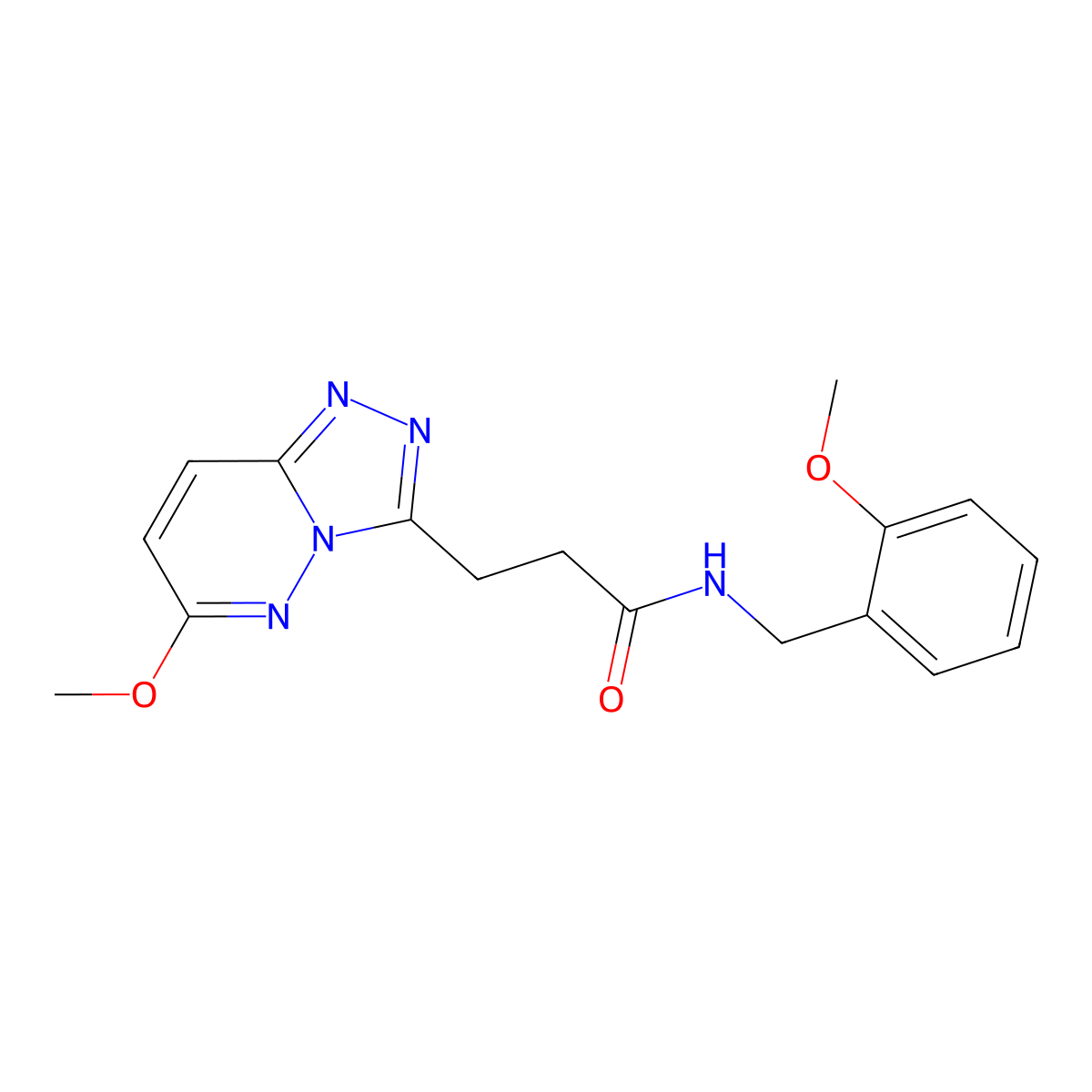3-(6-methoxy-[1,2,4]triazolo[4,3-b]pyridazin-3-yl)-N-(2-methoxybenzyl)propanamide molecular structure, CAS 1324077-48-6