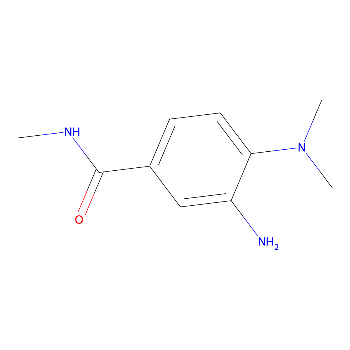 3-amino-4-(dimethylamino)-N-methylbenzamide molecular structure, CAS 1324077-91-9