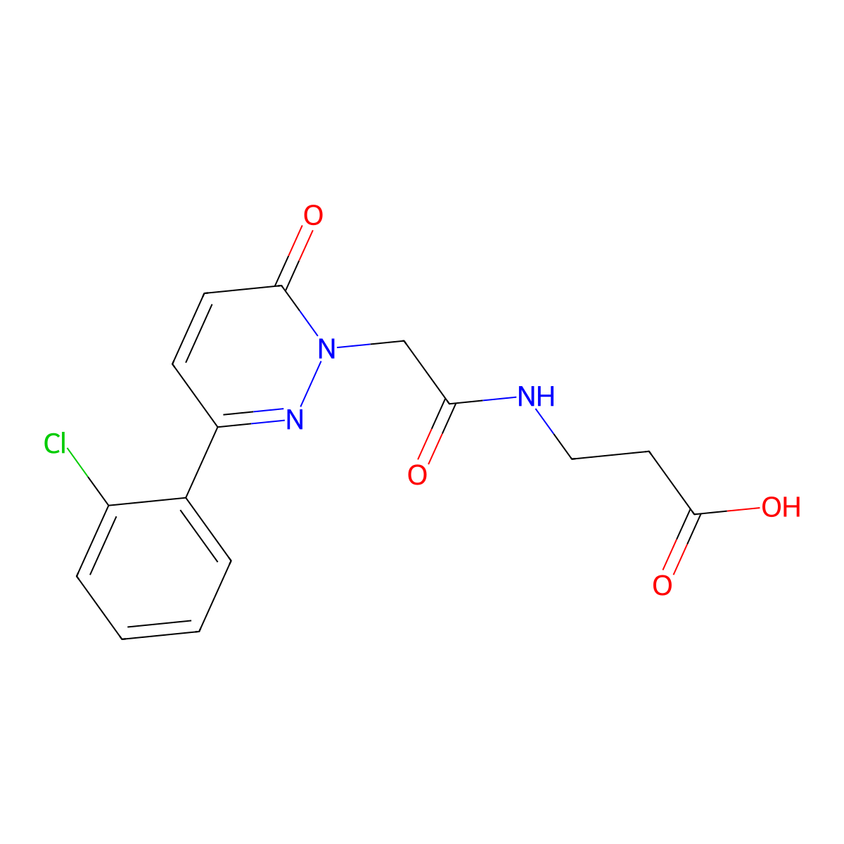 N-{[3-(2-chlorophenyl)-6-oxopyridazin-1(6H)-yl]acetyl}-beta-alanine molecular structure, CAS 1324078-30-9