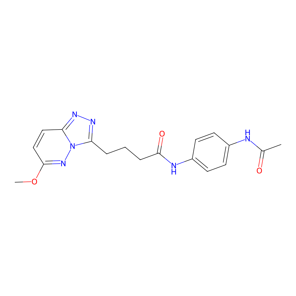 N-(4-acetamidophenyl)-4-(6-methoxy-[1,2,4]triazolo[4,3-b]pyridazin-3-yl)butanamide molecular structure, CAS 1324078-48-9