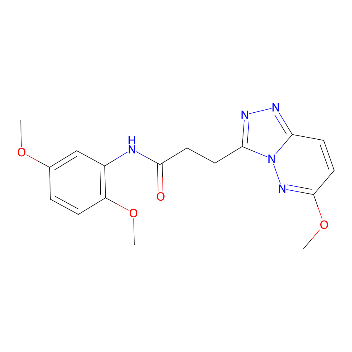N-(2,5-dimethoxyphenyl)-3-(6-methoxy[1,2,4]triazolo[4,3-b]pyridazin-3-yl)propanamide molecular structure, CAS 1324078-50-3