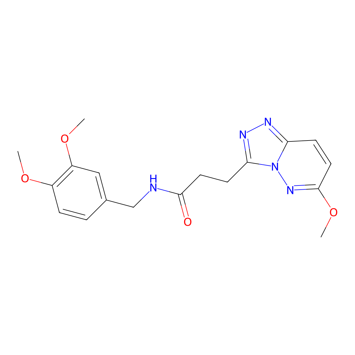 N-(3,4-dimethoxybenzyl)-3-(6-methoxy[1,2,4]triazolo[4,3-b]pyridazin-3-yl)propanamide molecular structure, CAS 1324078-91-2