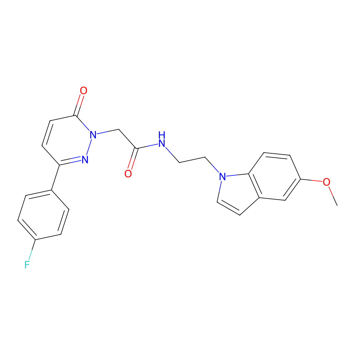 2-[3-(4-fluorophenyl)-6-oxopyridazin-1(6H)-yl]-N-[2-(5-methoxy-1H-indol-1-yl)ethyl]acetamide molecular structure, CAS 1324079-02-8