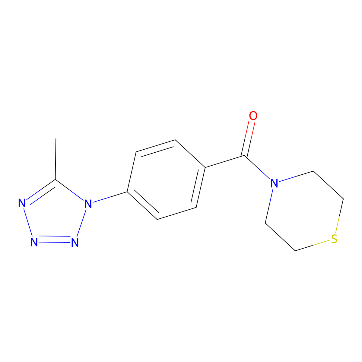 [4-(5-methyl-1H-tetrazol-1-yl)phenyl](thiomorpholin-4-yl)methanone molecular structure, CAS 1324079-03-9