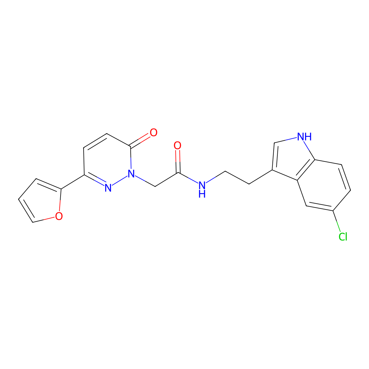 N-[2-(5-chloro-1H-indol-3-yl)ethyl]-2-[3-(furan-2-yl)-6-oxopyridazin-1(6H)-yl]acetamide molecular structure, CAS 1324079-11-9