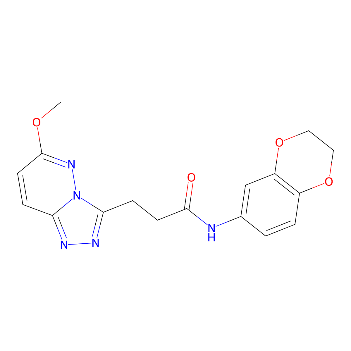 N-(2,3-dihydro-1,4-benzodioxin-6-yl)-3-(6-methoxy[1,2,4]triazolo[4,3-b]pyridazin-3-yl)propanamide molecular structure, CAS 1324079-29-9