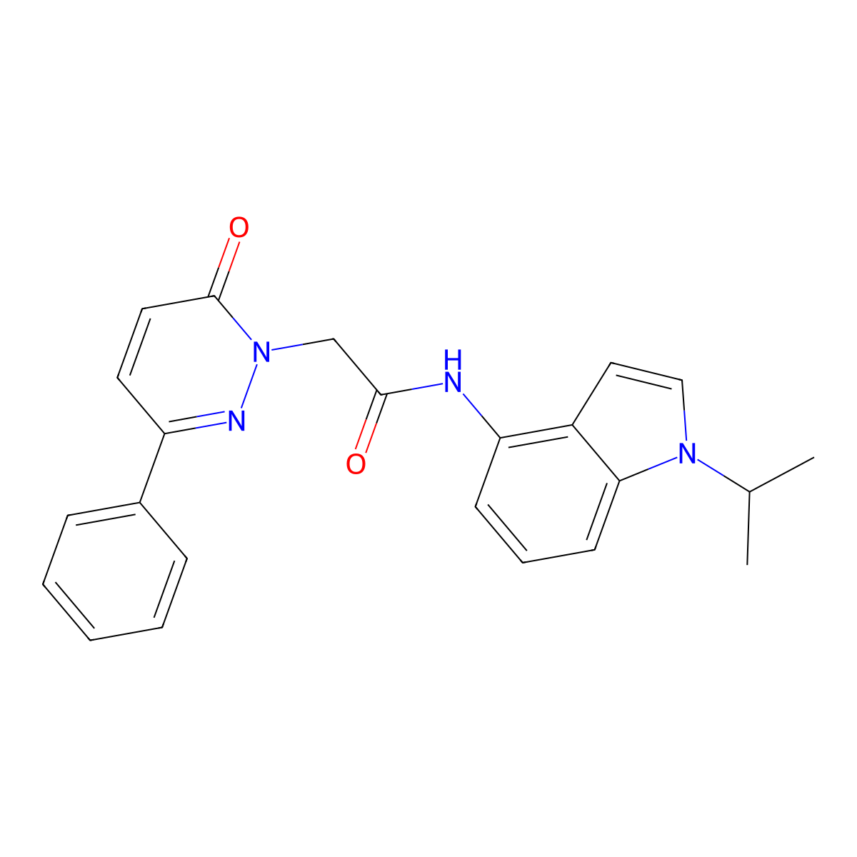 2-(6-oxo-3-phenylpyridazin-1(6H)-yl)-N-[1-(propan-2-yl)-1H-indol-4-yl]acetamide molecular structure, CAS 1324079-42-6
