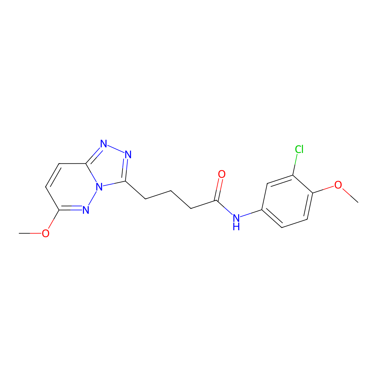N-(3-chloro-4-methoxyphenyl)-4-(6-methoxy[1,2,4]triazolo[4,3-b]pyridazin-3-yl)butanamide molecular structure, CAS 1324079-54-0