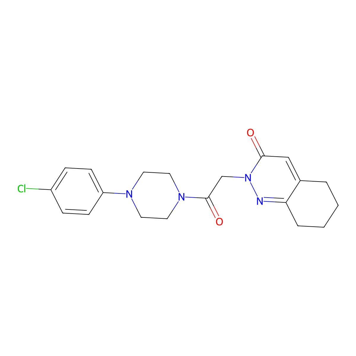 2-{2-[4-(4-chlorophenyl)piperazino]-2-oxoethyl}-5,6,7,8-tetrahydro-3(2H)-cinnolinone molecular structure, CAS 1324079-75-5