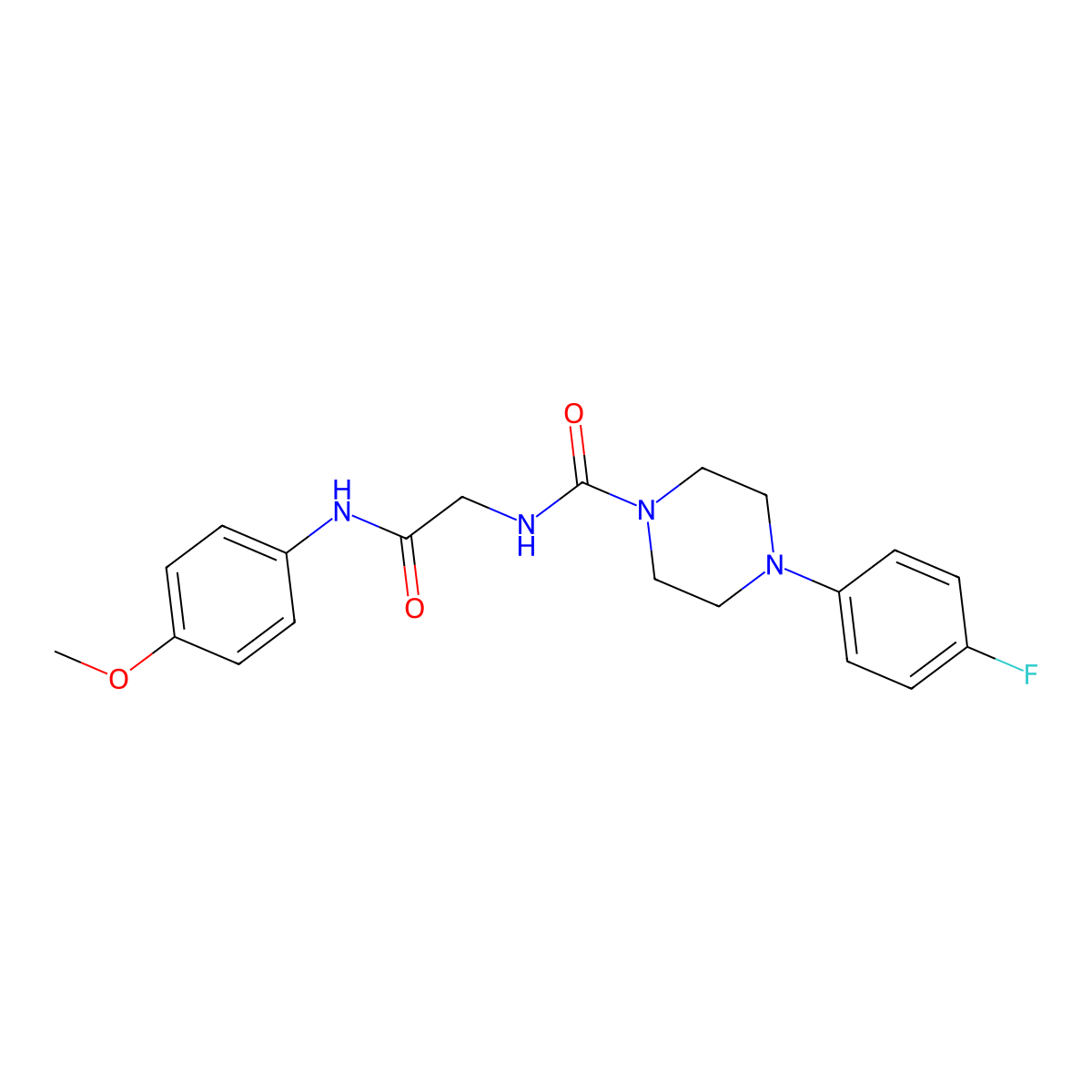 4-(4-fluorophenyl)-N-{2-[(4-methoxyphenyl)amino]-2-oxoethyl}piperazine-1-carboxamide molecular structure, CAS 1324079-99-3