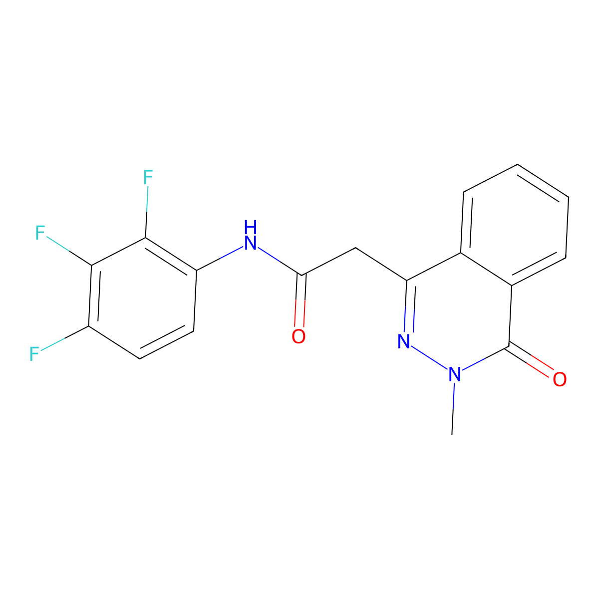 2-(3-methyl-4-oxo-3,4-dihydrophthalazin-1-yl)-N-(2,3,4-trifluorophenyl)acetamide molecular structure, CAS 1324080-57-0