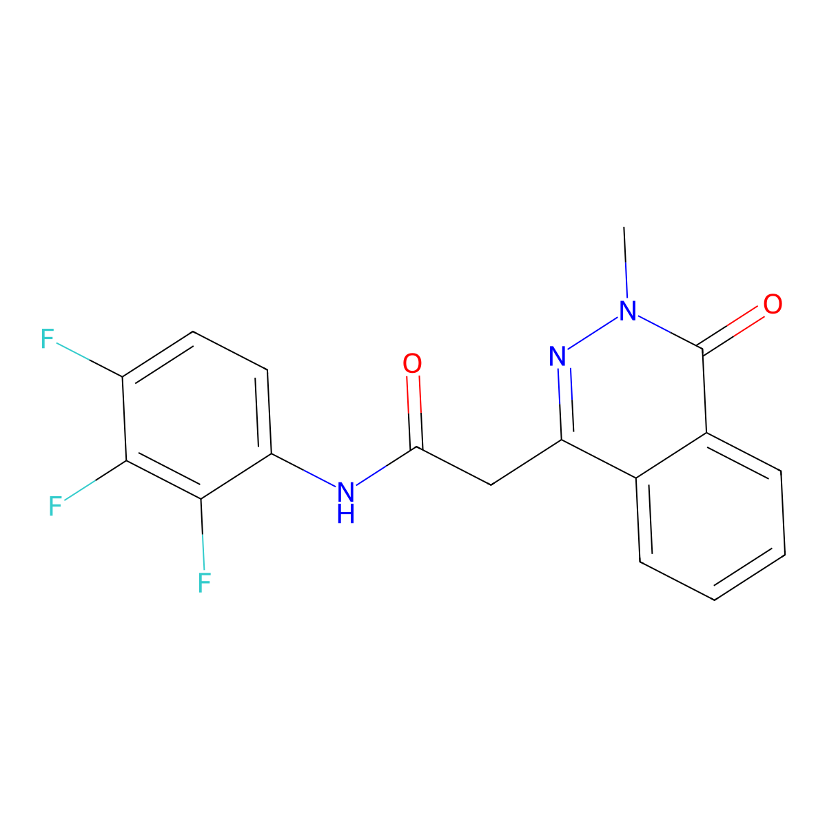 2-(3-methyl-4-oxo-3,4-dihydrophthalazin-1-yl)-N-(2,3,4-trifluorophenyl)acetamide molecular structure, CAS 1324080-57-0