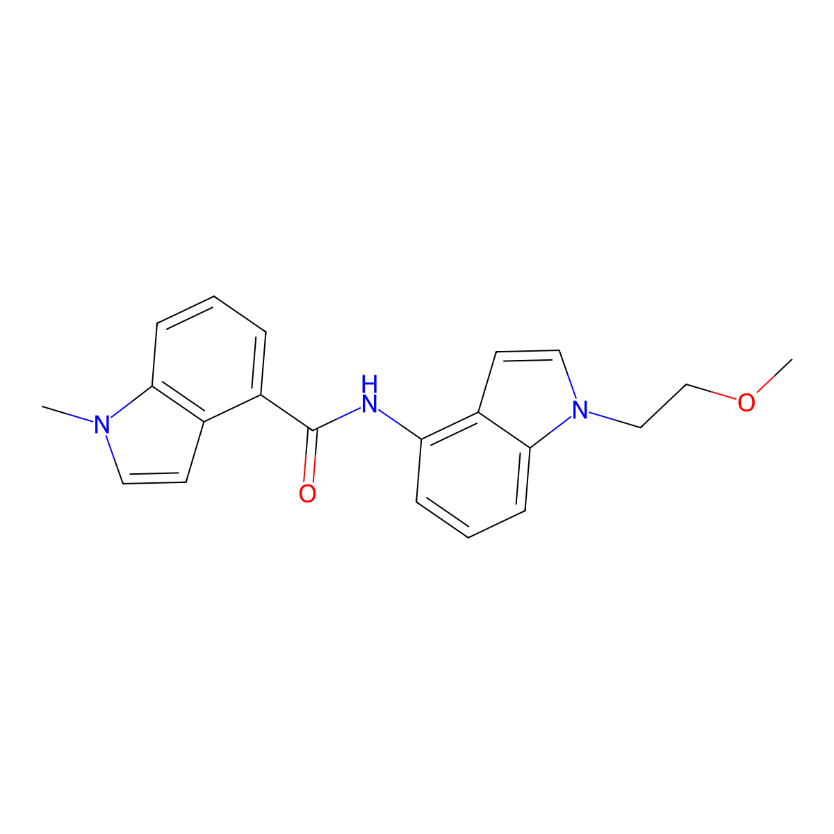 N-[1-(2-methoxyethyl)-1H-indol-4-yl]-1-methyl-1H-indole-4-carboxamide molecular structure, CAS 1324080-59-2