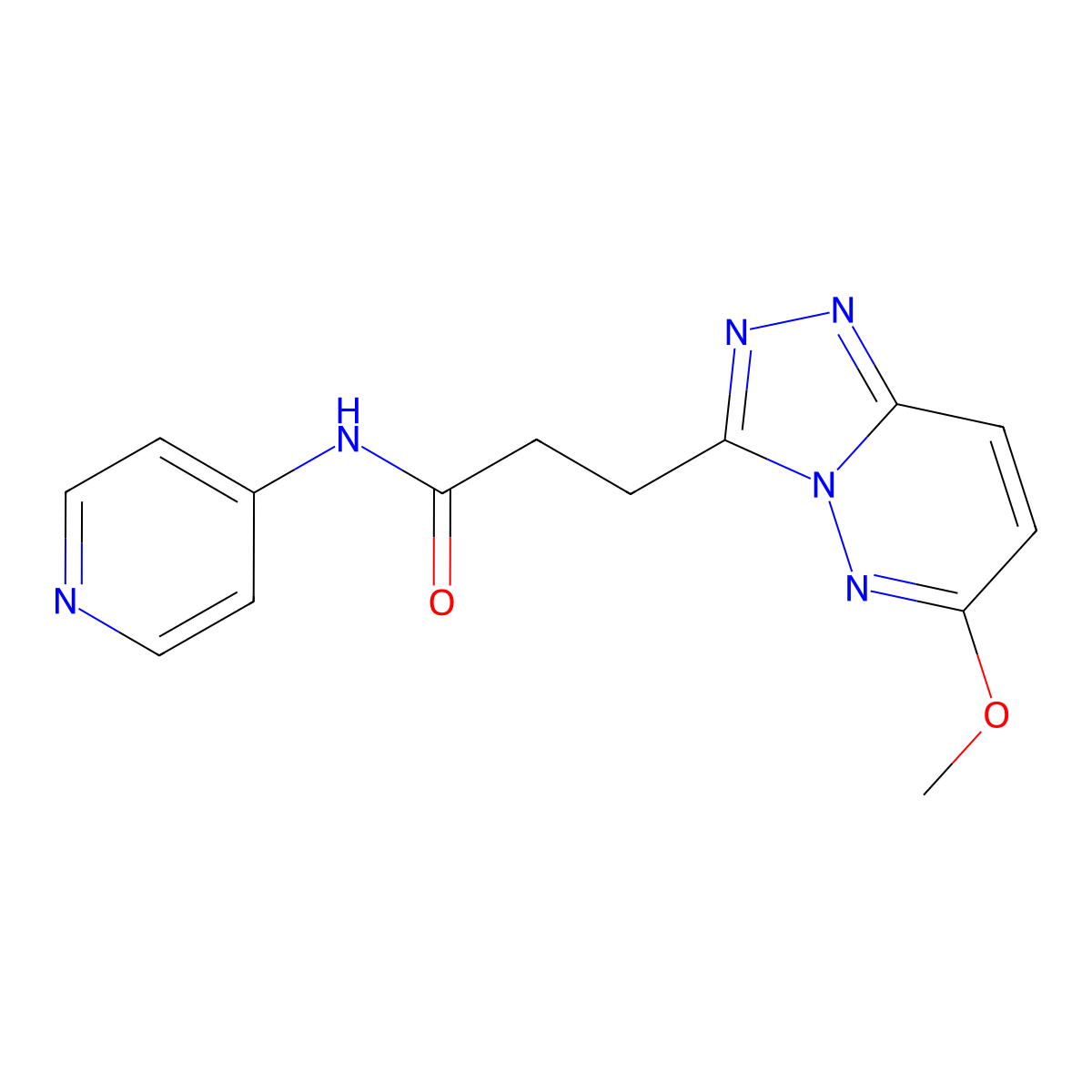 3-(6-methoxy[1,2,4]triazolo[4,3-b]pyridazin-3-yl)-N-(pyridin-4-yl)propanamide molecular structure, CAS 1324080-73-0