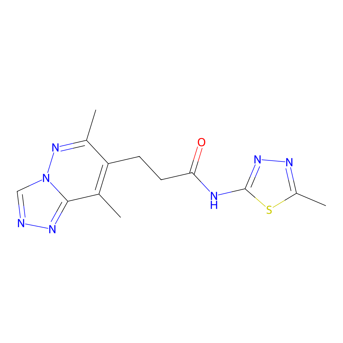 C13H15N7OS molecular structure, CAS 1324081-84-6