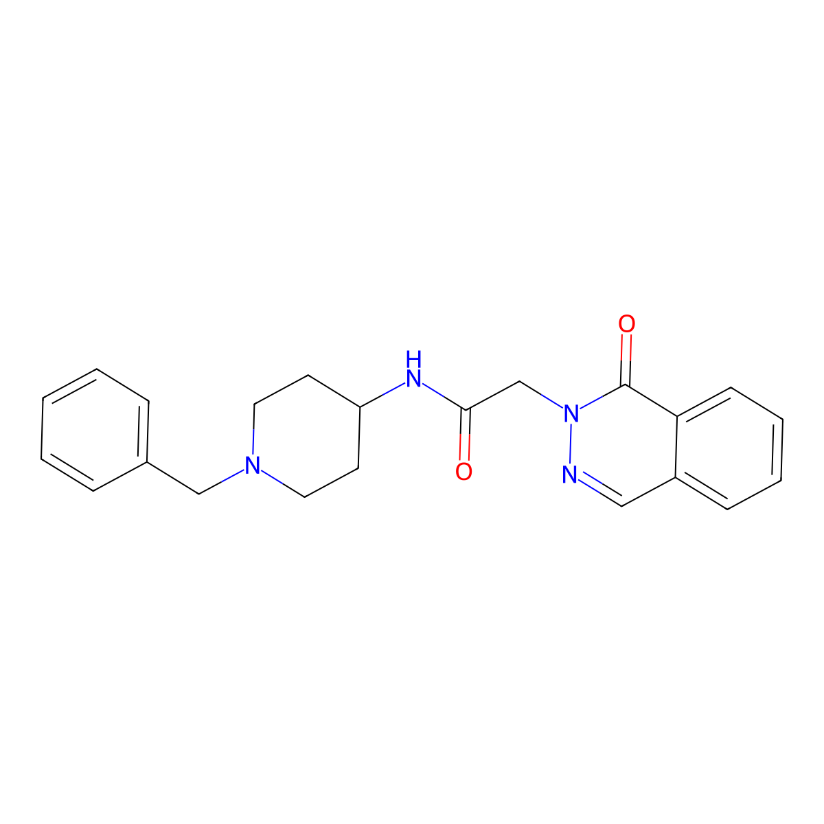 N-(1-benzylpiperidin-4-yl)-2-(1-oxophthalazin-2(1H)-yl)acetamide molecular structure, CAS 1324081-85-7