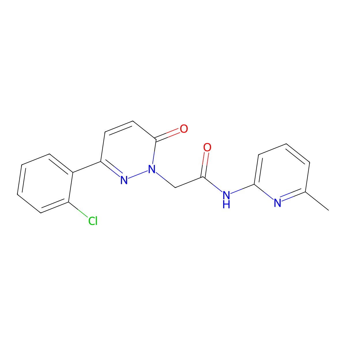 2-[3-(2-chlorophenyl)-6-oxopyridazin-1(6H)-yl]-N-(6-methylpyridin-2-yl)acetamide molecular structure, CAS 1324081-98-2