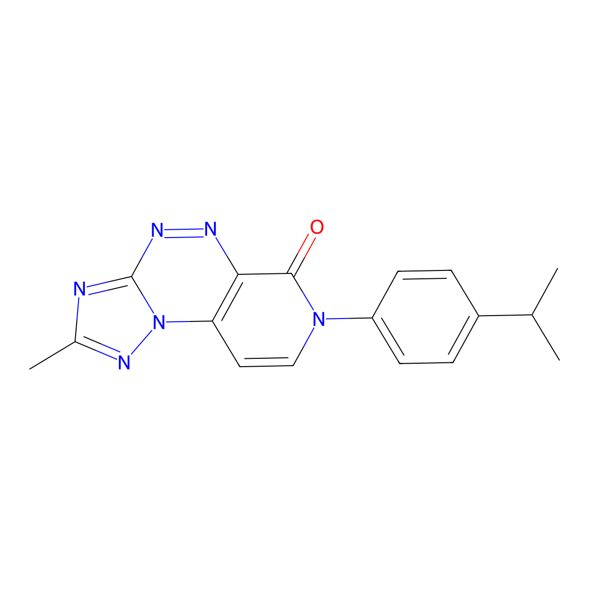 7-(4-isopropylphenyl)-2-methylpyrido[4,3-e][1,2,4]triazolo[5,1-c][1,2,4]triazin-6(7H)-one molecular structure, CAS 1324082-10-1